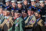 Queen's Own Highlanders Regimental Association (Group A11, 55 members) during the Royal British Legion March Past on Remembrance Sunday at the Cenotaph, Whitehall, Westminster, London, 11 November 2018, 11:57.