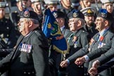 Queen's Own Highlanders Regimental Association (Group A11, 55 members) during the Royal British Legion March Past on Remembrance Sunday at the Cenotaph, Whitehall, Westminster, London, 11 November 2018, 11:58.