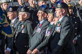 Queen's Own Highlanders Regimental Association (Group A11, 55 members) during the Royal British Legion March Past on Remembrance Sunday at the Cenotaph, Whitehall, Westminster, London, 11 November 2018, 11:58.