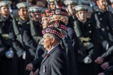 The Gordon Highlanders London Association (Group A12, 37 members) during the Royal British Legion March Past on Remembrance Sunday at the Cenotaph, Whitehall, Westminster, London, 11 November 2018, 11:58.