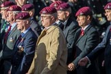 The Parachute Regimental Association (Group A21, 101 members) during the Royal British Legion March Past on Remembrance Sunday at the Cenotaph, Whitehall, Westminster, London, 11 November 2018, 11:59.