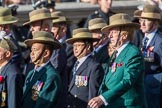 Gurkha Brigade Association (Group A25, 80 members) during the Royal British Legion March Past on Remembrance Sunday at the Cenotaph, Whitehall, Westminster, London, 11 November 2018, 12:00.