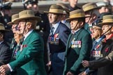 Gurkha Brigade Association (Group A25, 80 members) during the Royal British Legion March Past on Remembrance Sunday at the Cenotaph, Whitehall, Westminster, London, 11 November 2018, 12:00.