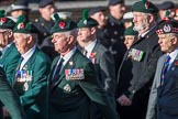 Regimental Association  of the Royal Irish Association (Group A37, 39 members) during the Royal British Legion March Past on Remembrance Sunday at the Cenotaph, Whitehall, Westminster, London, 11 November 2018, 12:03.