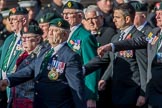 The Regimental Association of The Ulster Defence Regiment (Group A38, 83 members) during the Royal British Legion March Past on Remembrance Sunday at the Cenotaph, Whitehall, Westminster, London, 11 November 2018, 12:03.