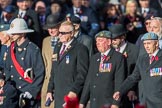 Blind Veterans UK (Group AA7, 215 members)during the Royal British Legion March Past on Remembrance Sunday at the Cenotaph, Whitehall, Westminster, London, 11 November 2018, 12:04.