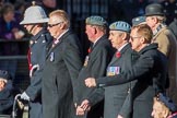 Blind Veterans UK (Group AA7, 215 members) during the Royal British Legion March Past on Remembrance Sunday at the Cenotaph, Whitehall, Westminster, London, 11 November 2018, 12:04.