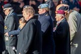 Blind Veterans UK (Group AA7, 215 members) during the Royal British Legion March Past on Remembrance Sunday at the Cenotaph, Whitehall, Westminster, London, 11 November 2018, 12:04.