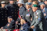 Blind Veterans UK (Group AA7, 215 members) during the Royal British Legion March Past on Remembrance Sunday at the Cenotaph, Whitehall, Westminster, London, 11 November 2018, 12:04.