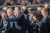 Blind Veterans UK (Group AA7, 215 members) during the Royal British Legion March Past on Remembrance Sunday at the Cenotaph, Whitehall, Westminster, London, 11 November 2018, 12:04.