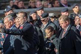 Blind Veterans UK (Group AA7, 215 members) during the Royal British Legion March Past on Remembrance Sunday at the Cenotaph, Whitehall, Westminster, London, 11 November 2018, 12:04.