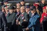 Blind Veterans UK (Group AA7, 215 members) during the Royal British Legion March Past on Remembrance Sunday at the Cenotaph, Whitehall, Westminster, London, 11 November 2018, 12:04.