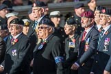 Royal Signals Association (Group B6, 49 members) during the Royal British Legion March Past on Remembrance Sunday at the Cenotaph, Whitehall, Westminster, London, 11 November 2018, 12:06.