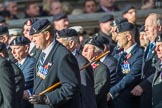 Royal Signals Association (Group B6, 49 members) during the Royal British Legion March Past on Remembrance Sunday at the Cenotaph, Whitehall, Westminster, London, 11 November 2018, 12:07.