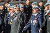 Army Air Corps Veteran Association (Group B7, 42 members) during the Royal British Legion March Past on Remembrance Sunday at the Cenotaph, Whitehall, Westminster, London, 11 November 2018, 12:07.