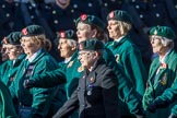 WRAC Association (Group B40, 95 members) during the Royal British Legion March Past on Remembrance Sunday at the Cenotaph, Whitehall, Westminster, London, 11 November 2018, 12:13.