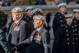 Royal Air Force Police Association (Group C2, 60 members) during the Royal British Legion March Past on Remembrance Sunday at the Cenotaph, Whitehall, Westminster, London, 11 November 2018, 12:14.