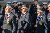 National Service(Royal Air Force)Association (NS(RAF)A) (Group C5, 39 members) during the Royal British Legion March Past on Remembrance Sunday at the Cenotaph, Whitehall, Westminster, London, 11 November 2018, 12:15