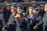 National Service(Royal Air Force)Association (NS(RAF)A) (Group C5, 39 members) during the Royal British Legion March Past on Remembrance Sunday at the Cenotaph, Whitehall, Westminster, London, 11 November 2018, 12:15