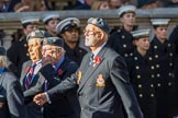 National Service(Royal Air Force)Association (NS(RAF)A) (Group C5, 39 members) during the Royal British Legion March Past on Remembrance Sunday at the Cenotaph, Whitehall, Westminster, London, 11 November 2018, 12:15