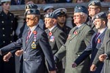 RAF Linguists' Associations (RAFLing) (Group C6, 20 members) during the Royal British Legion March Past on Remembrance Sunday at the Cenotaph, Whitehall, Westminster, London, 11 November 2018, 12:15.