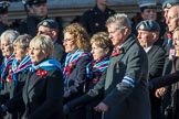 Princess Mary's Royal Air Force Nursing Association (Group C22, 38 members) during the Royal British Legion March Past on Remembrance Sunday at the Cenotaph, Whitehall, Westminster, London, 11 November 2018, 12:17.