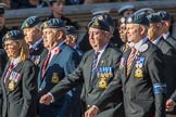 Harrier Force Association (Group C25, 100 members) during the Royal British Legion March Past on Remembrance Sunday at the Cenotaph, Whitehall, Westminster, London, 11 November 2018, 12:18.
