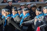 WRAF Branch of the Royal Air Forces Association (Group C30, 80 members) during the Royal British Legion March Past on Remembrance Sunday at the Cenotaph, Whitehall, Westminster, London, 11 November 2018, 12:19.