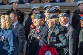 Royal Air Forces Association (Caduceus) branch (Group C31, 22 members) during the Royal British Legion March Past on Remembrance Sunday at the Cenotaph, Whitehall, Westminster, London, 11 November 2018, 12:19.