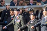 Royal Observer Corps Association (Group C38, 67 members) during the Royal British Legion March Past on Remembrance Sunday at the Cenotaph, Whitehall, Westminster, London, 11 November 2018, 12:20.
