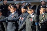 Royal Observer Corps Association (Group C38, 67 members) during the Royal British Legion March Past on Remembrance Sunday at the Cenotaph, Whitehall, Westminster, London, 11 November 2018, 12:20.