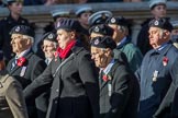 Royal Observer Corps Association (Group C38, 67 members) during the Royal British Legion March Past on Remembrance Sunday at the Cenotaph, Whitehall, Westminster, London, 11 November 2018, 12:20.