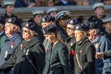 Royal Observer Corps Association (Group C38, 67 members) during the Royal British Legion March Past on Remembrance Sunday at the Cenotaph, Whitehall, Westminster, London, 11 November 2018, 12:20.