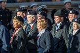 Royal Observer Corps Association (Group C38, 67 members) during the Royal British Legion March Past on Remembrance Sunday at the Cenotaph, Whitehall, Westminster, London, 11 November 2018, 12:20.