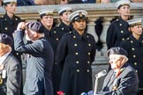 Royal Observer Corps Association (Group C38, 67 members) during the Royal British Legion March Past on Remembrance Sunday at the Cenotaph, Whitehall, Westminster, London, 11 November 2018, 12:20.