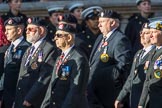 Northern Ireland Veteran's Association  (Group D2, 36 members) during the Royal British Legion March Past on Remembrance Sunday at the Cenotaph, Whitehall, Westminster, London, 11 November 2018, 12:20.