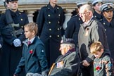 British Nuclear Tests Veterans Association  (Group D5, 30 members) during the Royal British Legion March Past on Remembrance Sunday at the Cenotaph, Whitehall, Westminster, London, 11 November 2018, 12:21.