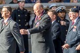 Circuit of Service Lodges (Group D14, 35 members) during the Royal British Legion March Past on Remembrance Sunday at the Cenotaph, Whitehall, Westminster, London, 11 November 2018, 12:22.