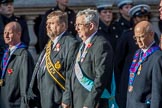 The Royal Antediluvian Order of Buffaloes (Group D24, 12 members) during the Royal British Legion March Past on Remembrance Sunday at the Cenotaph, Whitehall, Westminster, London, 11 November 2018, 12:24.