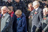 Children (and Families) of Far East Prisoners of War (Group M2, 59 members) during the Royal British Legion March Past on Remembrance Sunday at the Cenotaph, Whitehall, Westminster, London, 11 November 2018, 12:25.