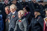 Children (and Families) of Far East Prisoners of War (Group M2, 59 members) during the Royal British Legion March Past on Remembrance Sunday at the Cenotaph, Whitehall, Westminster, London, 11 November 2018, 12:25.