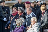 The British Evacuees Association (Group M4, 50 members) during the Royal British Legion March Past on Remembrance Sunday at the Cenotaph, Whitehall, Westminster, London, 11 November 2018, 12:25.