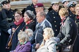 The British Evacuees Association (Group M4, 50 members) during the Royal British Legion March Past on Remembrance Sunday at the Cenotaph, Whitehall, Westminster, London, 11 November 2018, 12:25.