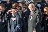 The British Evacuees Association (Group M4, 50 members) during the Royal British Legion March Past on Remembrance Sunday at the Cenotaph, Whitehall, Westminster, London, 11 November 2018, 12:25.