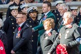 St Andrew's First Aid (Group M14, 6 members) during the Royal British Legion March Past on Remembrance Sunday at the Cenotaph, Whitehall, Westminster, London, 11 November 2018, 12:26.