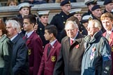 The Old Cryptians Club (Group M22, 18 members) during the Royal British Legion March Past on Remembrance Sunday at the Cenotaph, Whitehall, Westminster, London, 11 November 2018, 12:27.