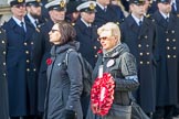 The NFWI - National Federation of Women's Institutes (Group M47, 4 members) during the Royal British Legion March Past on Remembrance Sunday at the Cenotaph, Whitehall, Westminster, London, 11 November 2018, 12:31.