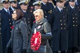 The NFWI - National Federation of Women's Institutes (Group M47, 4 members) during the Royal British Legion March Past on Remembrance Sunday at the Cenotaph, Whitehall, Westminster, London, 11 November 2018, 12:31.