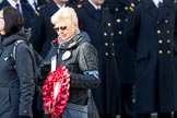 The NFWI - National Federation of Women's Institutes (Group M47, 4 members) during the Royal British Legion March Past on Remembrance Sunday at the Cenotaph, Whitehall, Westminster, London, 11 November 2018, 12:31.