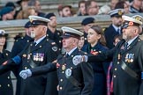 Corps Security (Group M48, 4 members) during the Royal British Legion March Past on Remembrance Sunday at the Cenotaph, Whitehall, Westminster, London, 11 November 2018, 12:31.